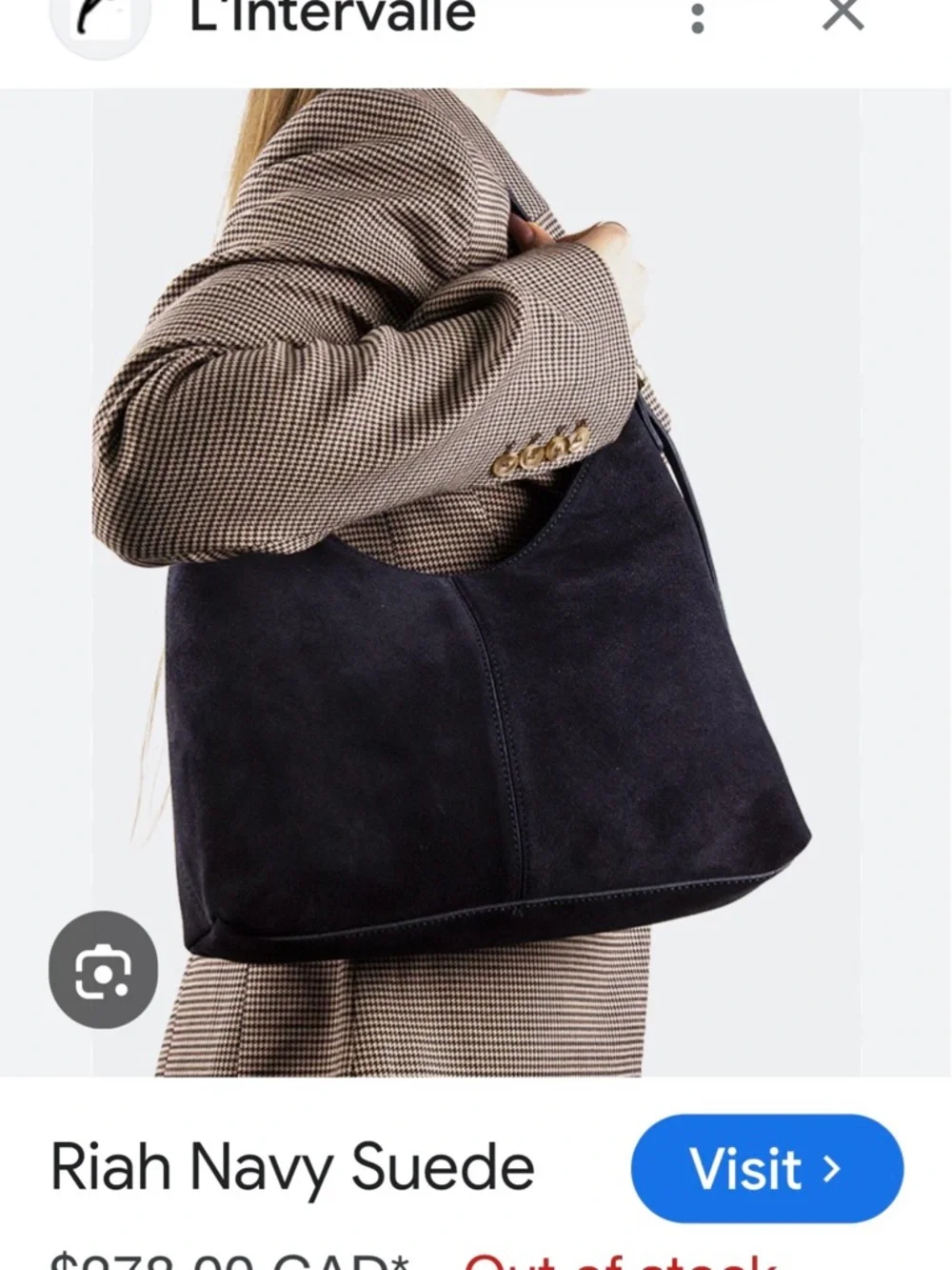 L'INTERVALLE Dark Brown Suede Shoulder Bag - Picture 10 of 10